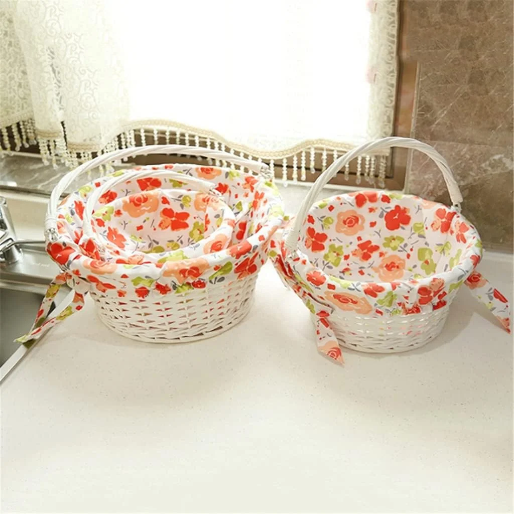 سبد پیک نیک WTFJZ، سبد تخم مرغ، سبد خرید، سبد میوه، سبد میوه حصیری اتاق نشیمن، سبد ذخیره سازی، لوازم عکس (سایز: متوسط)