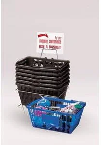 ست 6 سبد خرید پلاستیکی مشکی