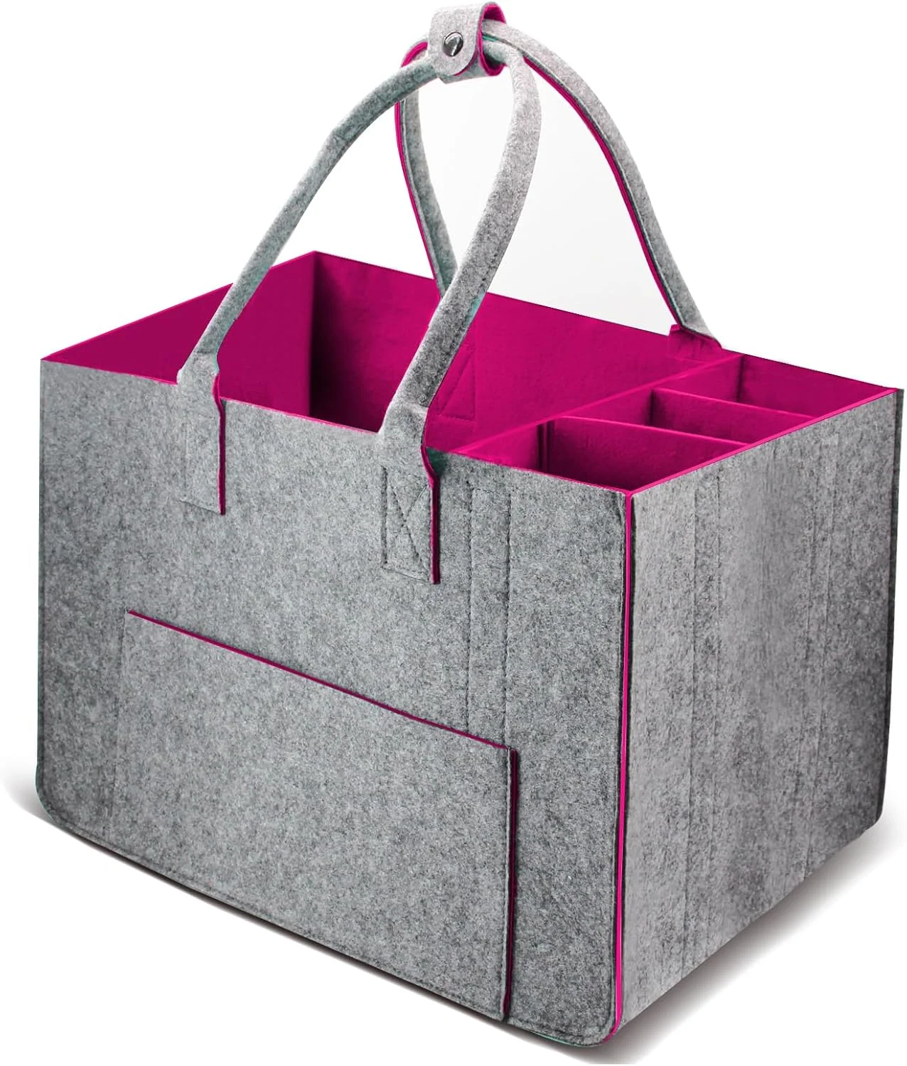 کیف خرید نمدی بزرگ xyzmilz با محفظه - کیف نمدی 30 لیتری خریدار XXL سبد خرید تاشو کیف هیزم سبد لباس سبد اسباب بازی