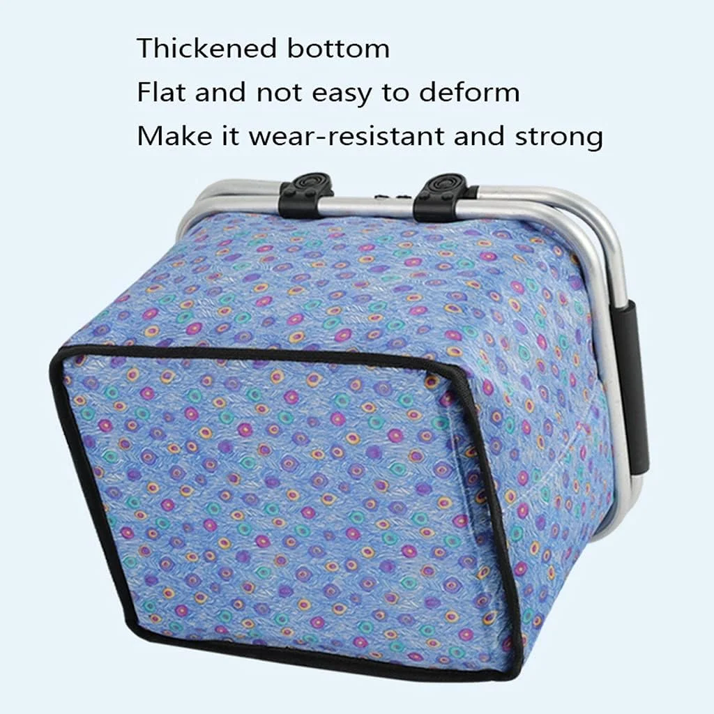 کیسه های خرید قابل استفاده مجدد، سبد عایق تاشو، سبد خرید قابل حمل، سبد پیک نیک در فضای باز با درب (رنگ : C)