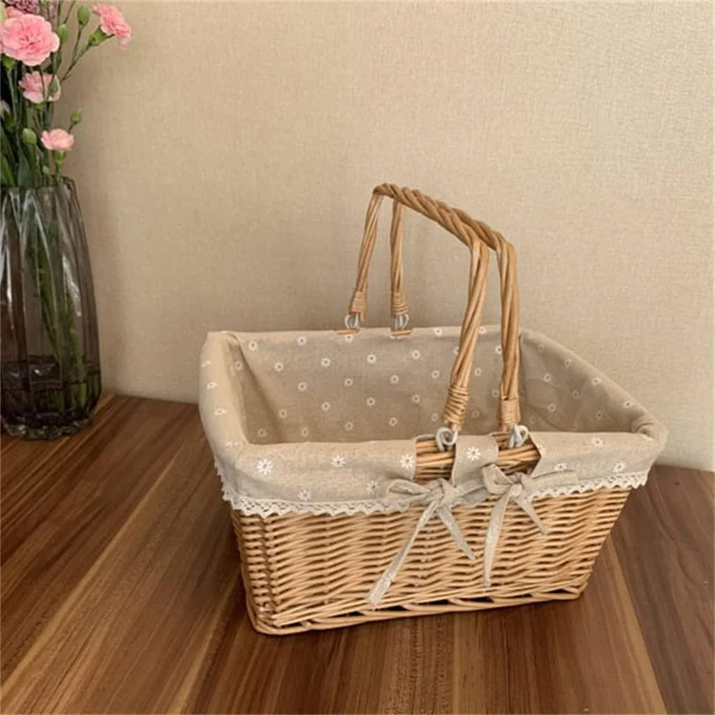 سبد ذخیره سازی رترو، سبد گل، سبد خرید، سبد میوه، سبد سبزیجات، سبد تخم مرغ، A، 28x20x15CM
