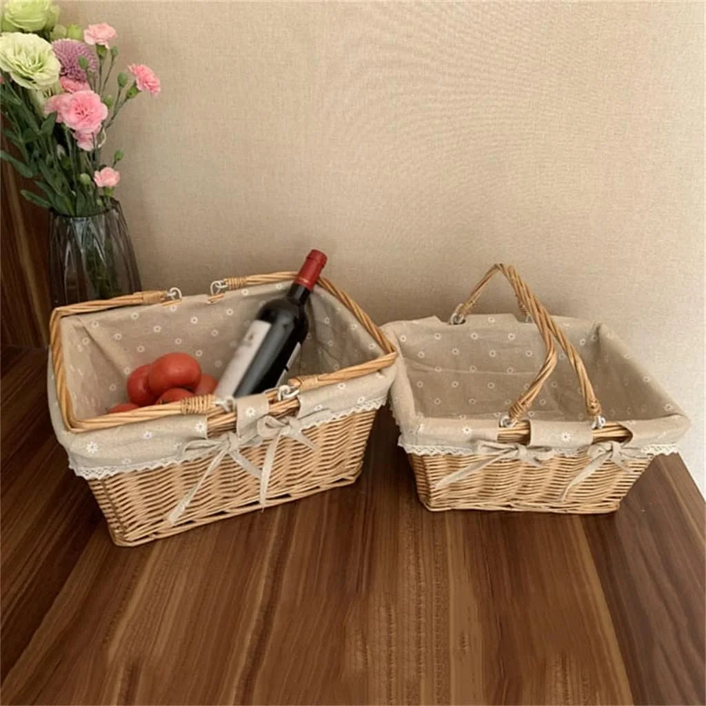 سبد ذخیره سازی رترو، سبد گل، سبد خرید، سبد میوه، سبد سبزیجات، سبد تخم مرغ، A، 28x20x15CM