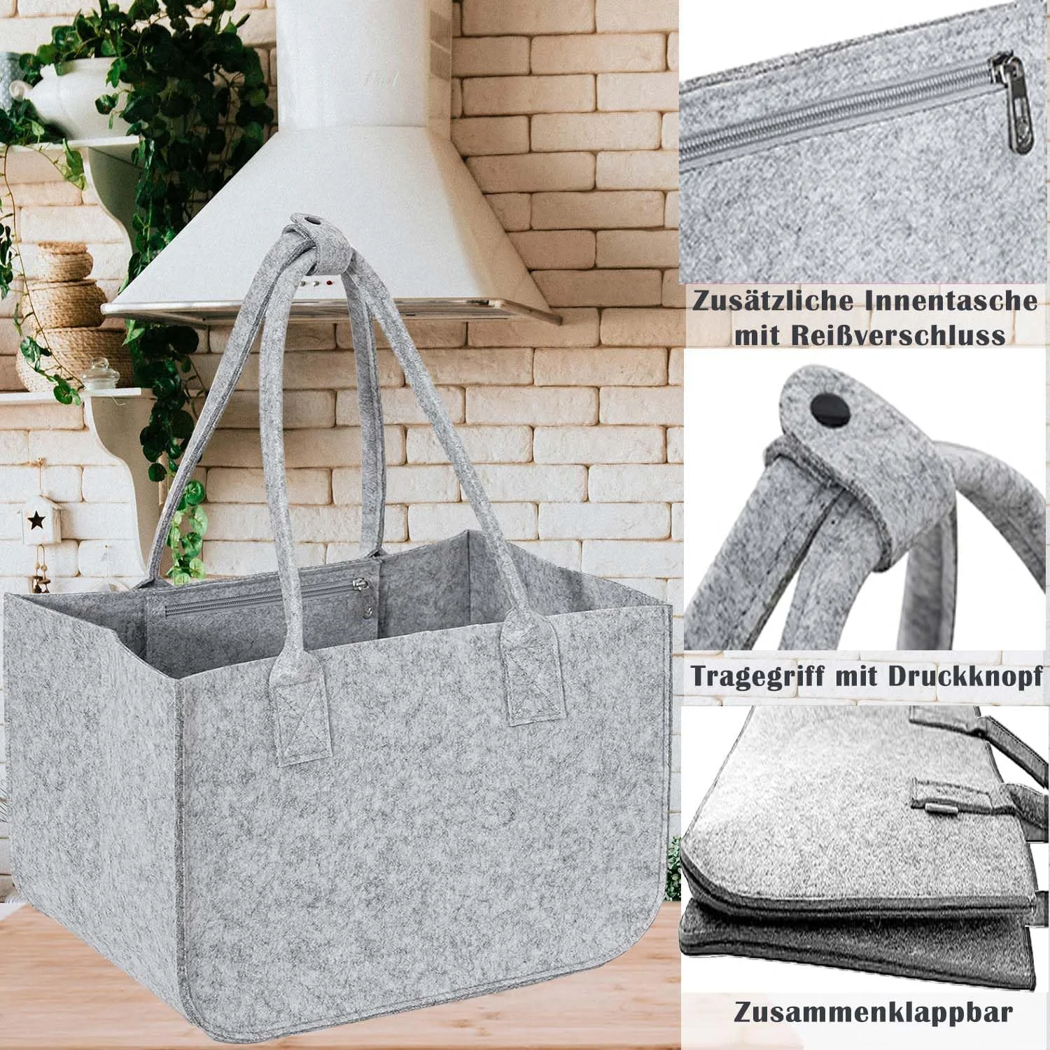 داسدسپ بسته 2 عددی ساک خرید نمدی 30 لیتری بزرگ