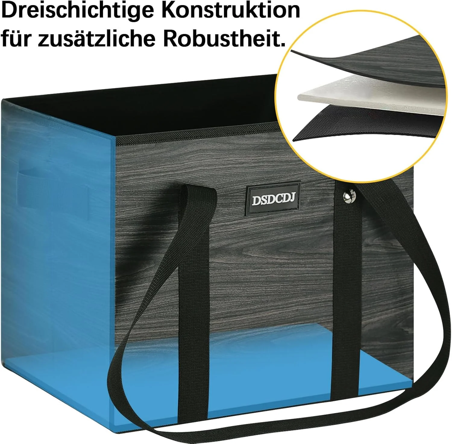 ست 3 عددی ساک خرید ایستاده تاشو DSDCDJ® - سبد خرید تاشو محکم با دسته و کف سخت - ساک خرید ایده آل برای چرخ خرید و صندوق عقب ست 3 عددی ساک خرید ایستاده تاشو DSDCDJ® - سبد خرید تاشو محکم با دسته و کف سخت - ساک خرید ایده آل برای چرخ خرید و صندوق عقب