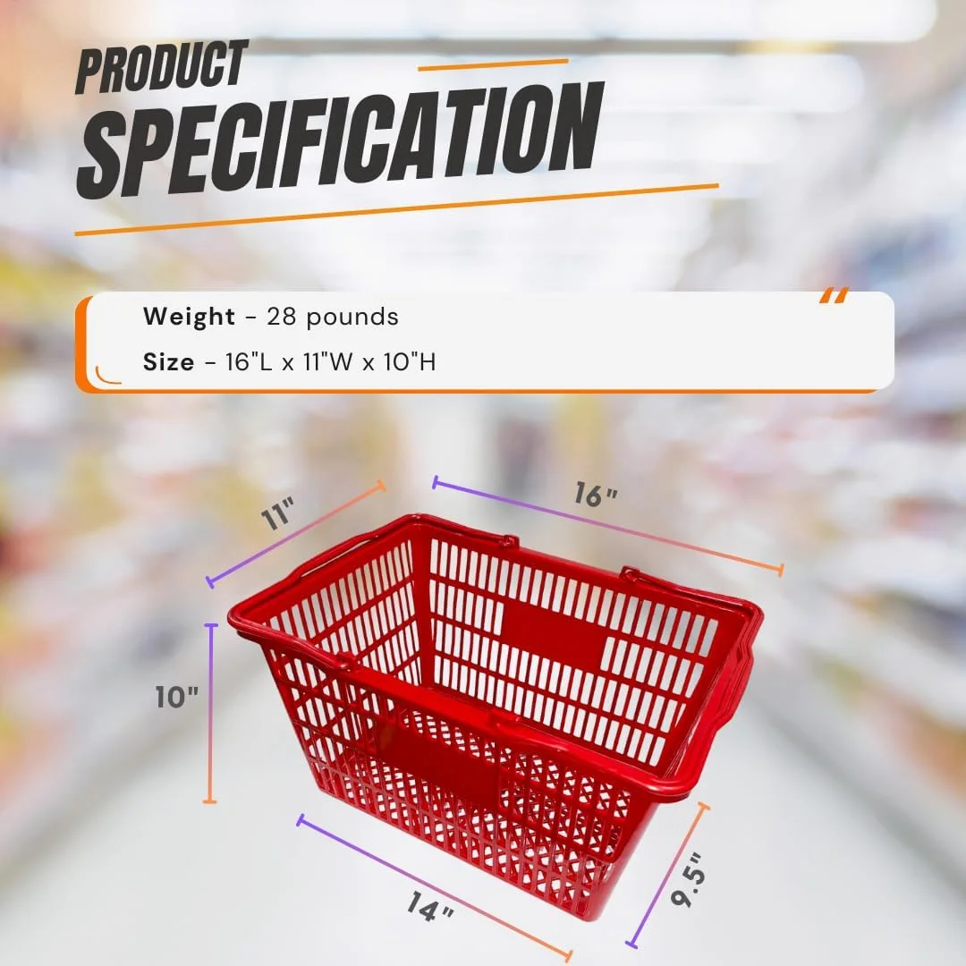 سبدهای خرید پلاستیکی قابل انباشت فروشگاهی C-Store، قرمز و آبی، دسته های با طراحی آسان برای گرفتن، مناسب برای خواربار فروشی، خرده فروشی، فروشگاه های مشروب و استفاده خانگی (بسته 4 عددی، آبی) سبدهای خرید پلاستیکی قابل انباشت فروشگاهی C-Store، قرمز و آبی، دسته های با طراحی آسان برای گرفتن، مناسب برای خواربار فروشی، خرده فروشی، فروشگاه های مشروب و استفاده خانگی (بسته 4 عددی، آبی)
