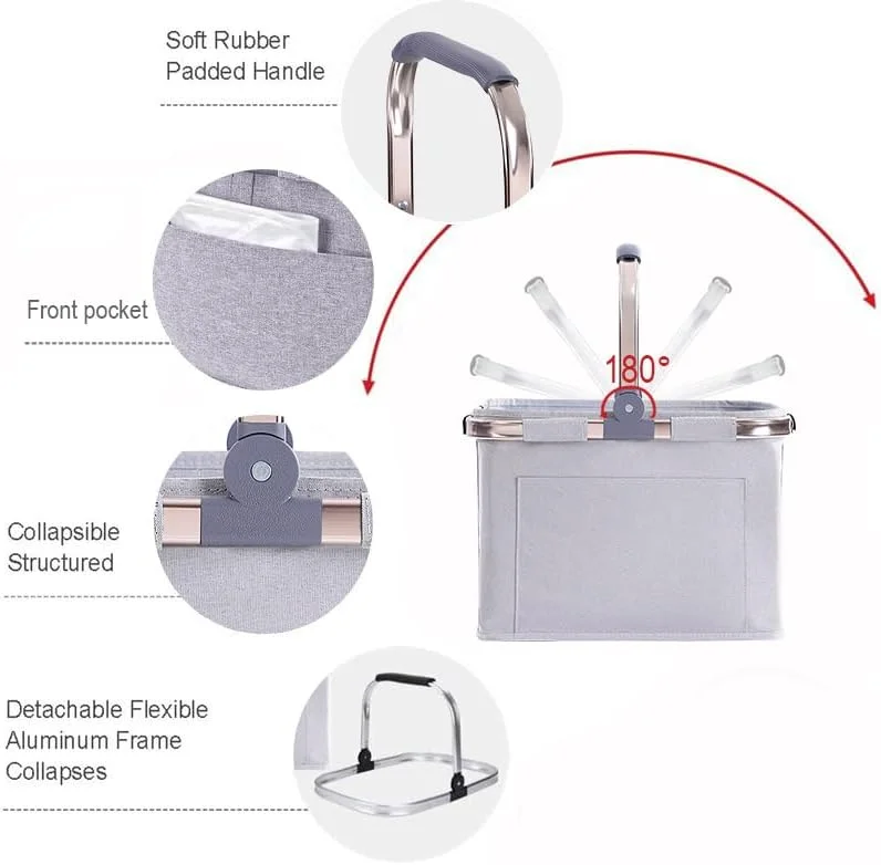 سبد خرید 30 لیتری Diurwur®، سبد حمل تاشو، کیف خرید بزرگ، سبد پیک نیک، سبد تاشو، کیف مسافرتی، سبد خرید کاربردی با دستگیره های پد دار، ایده آل برای مسافرت، پیک نیک، خرید سبد خرید 30 لیتری Diurwur®، سبد حمل تاشو، کیف خرید بزرگ، سبد پیک نیک، سبد تاشو، کیف مسافرتی، سبد خرید کاربردی با دستگیره های پد دار، ایده آل برای مسافرت، پیک نیک، خرید