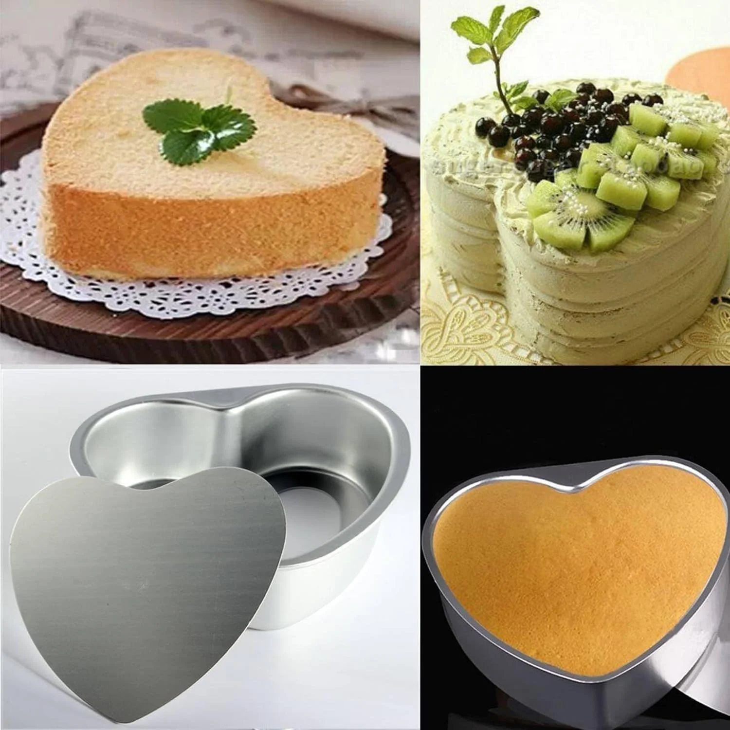 ست قالب کیک قلبی آلومینیومی Azonee، قالب های کیک قلبی شکل برای روز ولنتاین و پخت خانگی، ست 2 عددی 4 اینچی و 6 اینچی، قالب های کیک آلومینیومی با کف جداشدنی، ابزار قالب گیری پخت DIY ست قالب کیک قلبی آلومینیومی Azonee، قالب های کیک قلبی شکل برای روز ولنتاین و پخت خانگی، ست 2 عددی 4 اینچی و 6 اینچی، قالب های کیک آلومینیومی با کف جداشدنی، ابزار قالب گیری پخت DIY