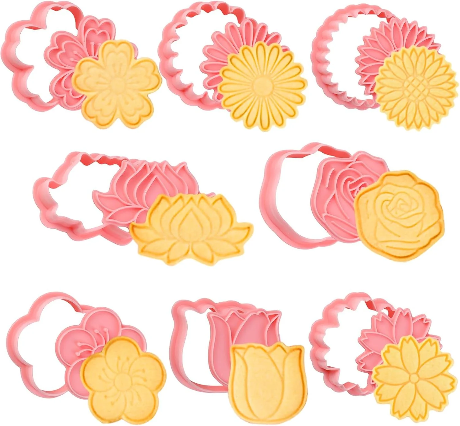 ست 8 تکه قالب کوکی گل – قالب های کوکی پلاستیکی سه بعدی با اشکال کارتونی زیبا برای بیسکویت، فوندانت، اسنک و پخت پنیر، ایده آل برای پروژه های پخت خلاقانه و سرگرم کننده ست 8 تکه قالب کوکی گل – قالب های کوکی پلاستیکی سه بعدی با اشکال کارتونی زیبا برای بیسکویت، فوندانت، اسنک و پخت پنیر، ایده آل برای پروژه های پخت خلاقانه و سرگرم کننده