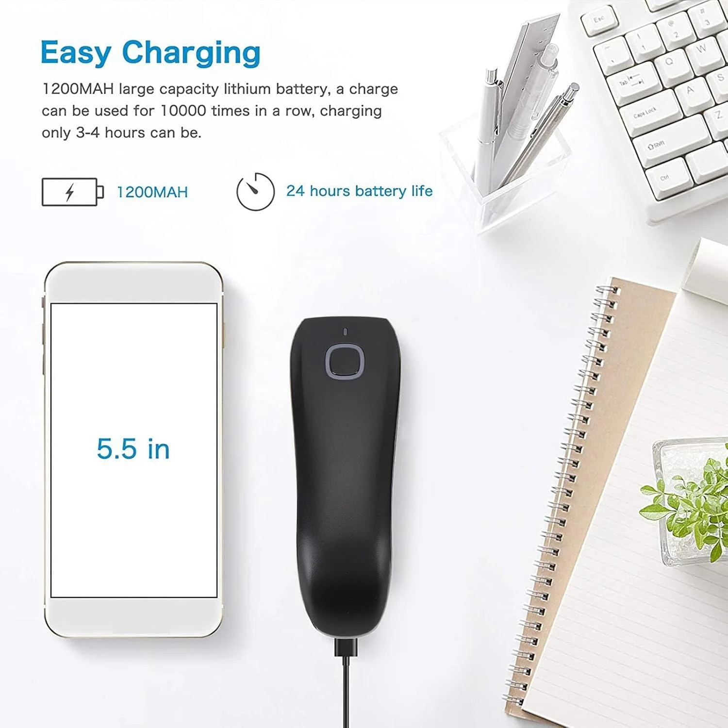 بارکد خوان Gearwell، اسکنر بارکد 1D دستی اتوماتیک USB BT 2.4G برای سوپرمارکت ها داروخانه ها کتابفروشی ها، دستگاه اسکن بارکد بی سیم، اسکنر موجودی قابل حمل بارکد خوان Gearwell، اسکنر بارکد 1D دستی اتوماتیک USB BT 2.4G برای سوپرمارکت ها داروخانه ها کتابفروشی ها، دستگاه اسکن بارکد بی سیم، اسکنر موجودی قابل حمل