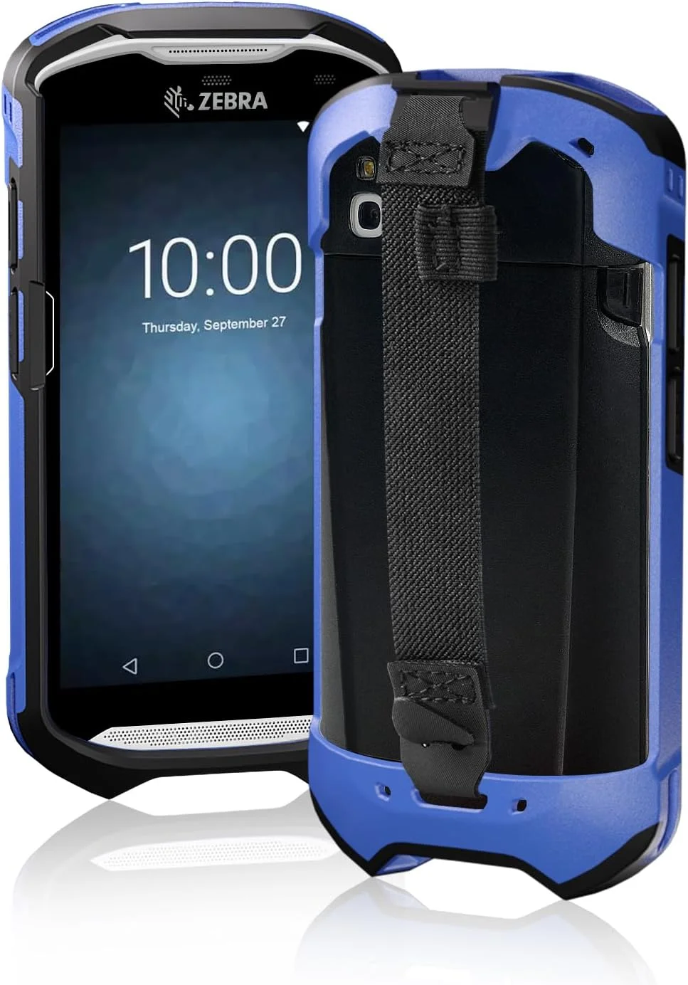 کیف محافظ IYOUBOL TC51 TC52 TC56 TC57 TC510K به همراه بند دستی - محافظ و ارگونومیک برای اسکنرهای بارکد دستی زبرا SG-TC5X-EXO1-01 SG-TC5X-EXONHS-01 (آبی)