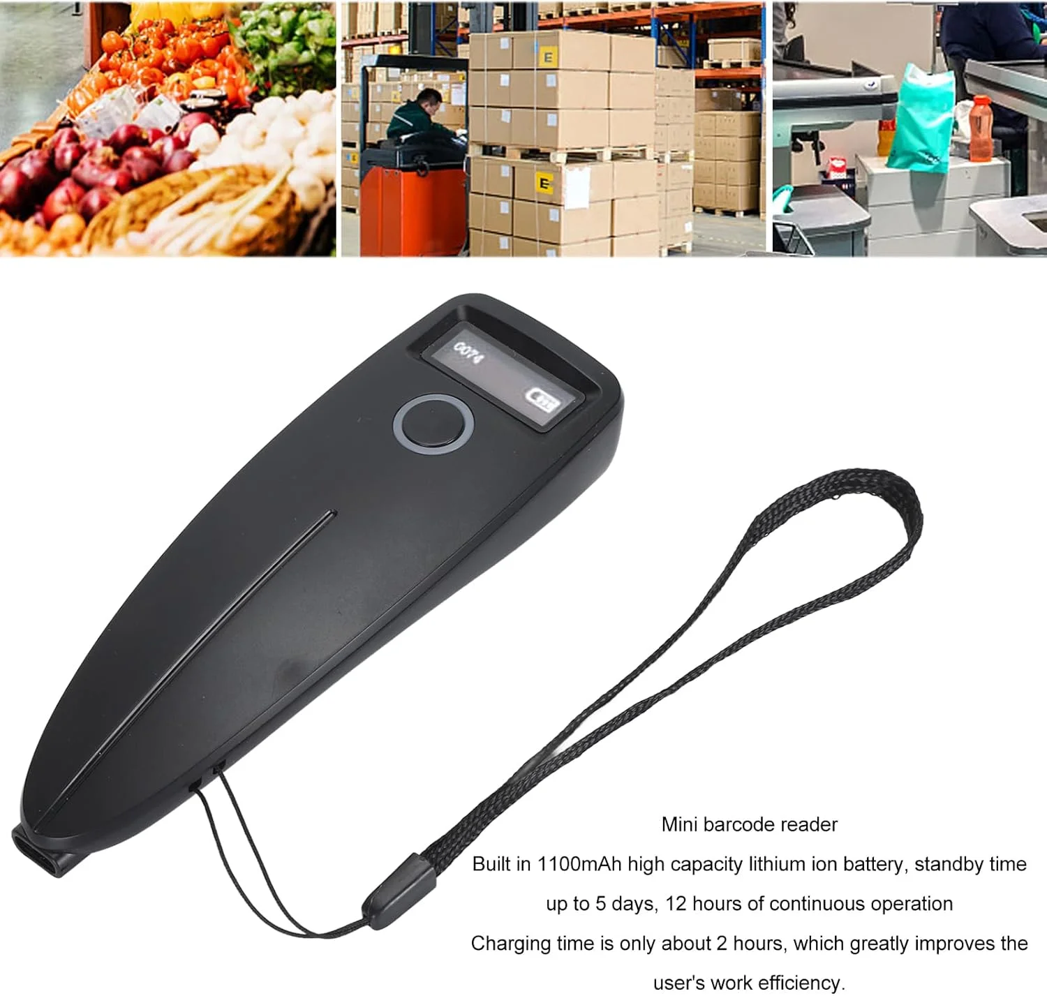 اسکنر بارکد دستی Plyisty Mini 2D 1D، اسکنر بارکد بی سیم USB قابل حمل، اسکن همه جهته، برای پرداخت موبایلی سوپرمارکت اسکنر بارکد دستی Plyisty Mini 2D 1D، اسکنر بارکد بی سیم USB قابل حمل، اسکن همه جهته، برای پرداخت موبایلی سوپرمارکت