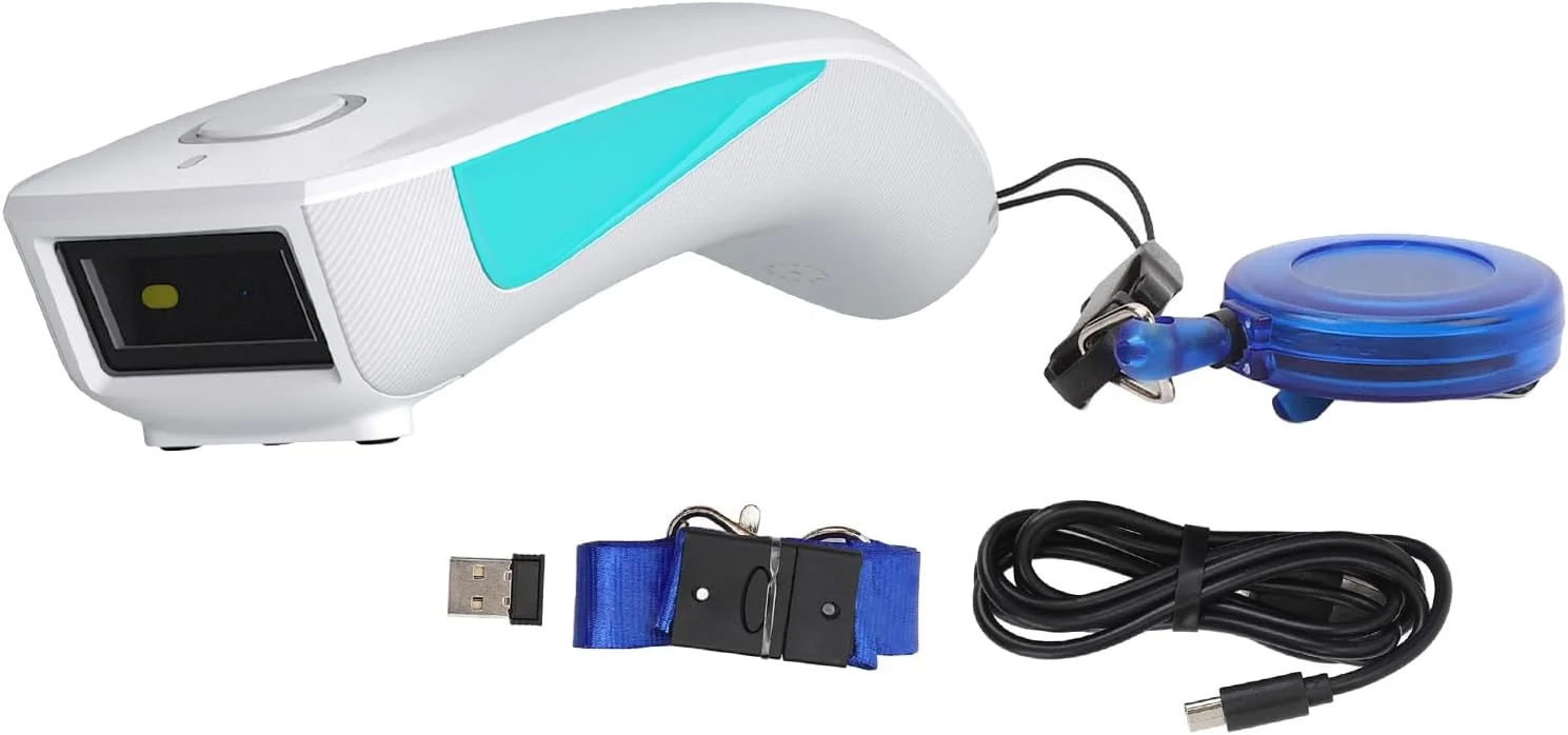 اسکنر بارکد بریلوکسا، بارکد خوان قابل حمل 1D 2D با USB BT 2.4G بی سیم برای سوپرمارکت داروخانه