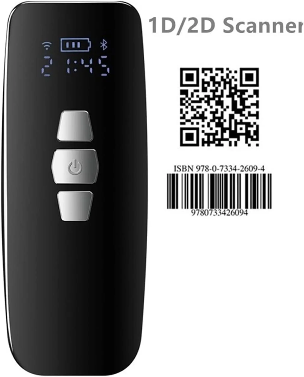 اسکنر بارکد GHQERTY بلوتوث+2.4G بیسیم+USB سیمی بارکد 1D برای تبلت سایز مینی، سبک و قابل حمل (2D) اسکنر بارکد GHQERTY بلوتوث+2.4G بیسیم+USB سیمی بارکد 1D برای تبلت سایز مینی، سبک و قابل حمل (2D)