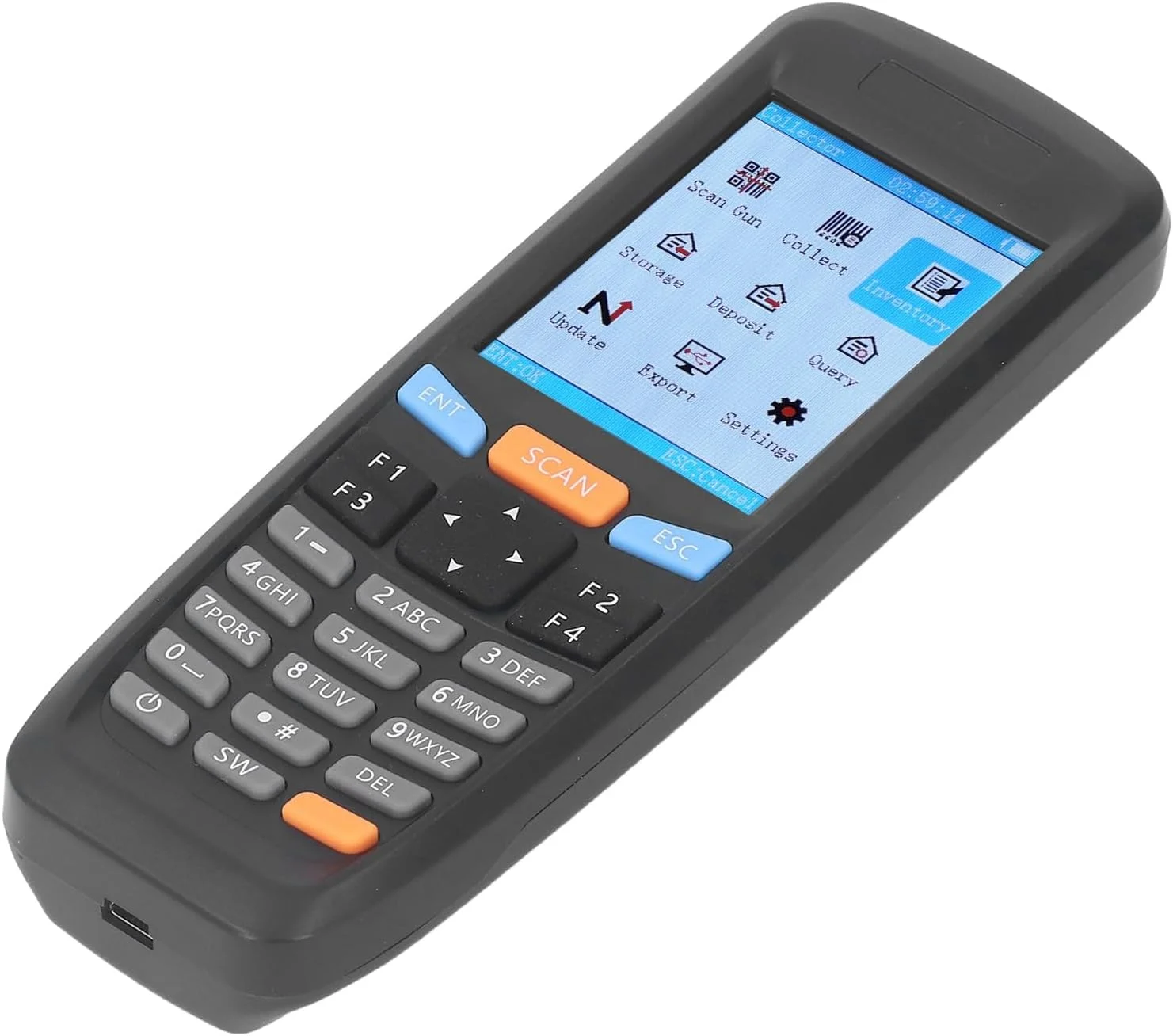 اسکنر بارکد Gearwell، بارکد خوان بی سیم 2D، صفحه نمایش رنگی 2.8 اینچی 2.4G جمع کننده بارکد قابل حمل برای انبارداری، مدیریت خرده فروشی