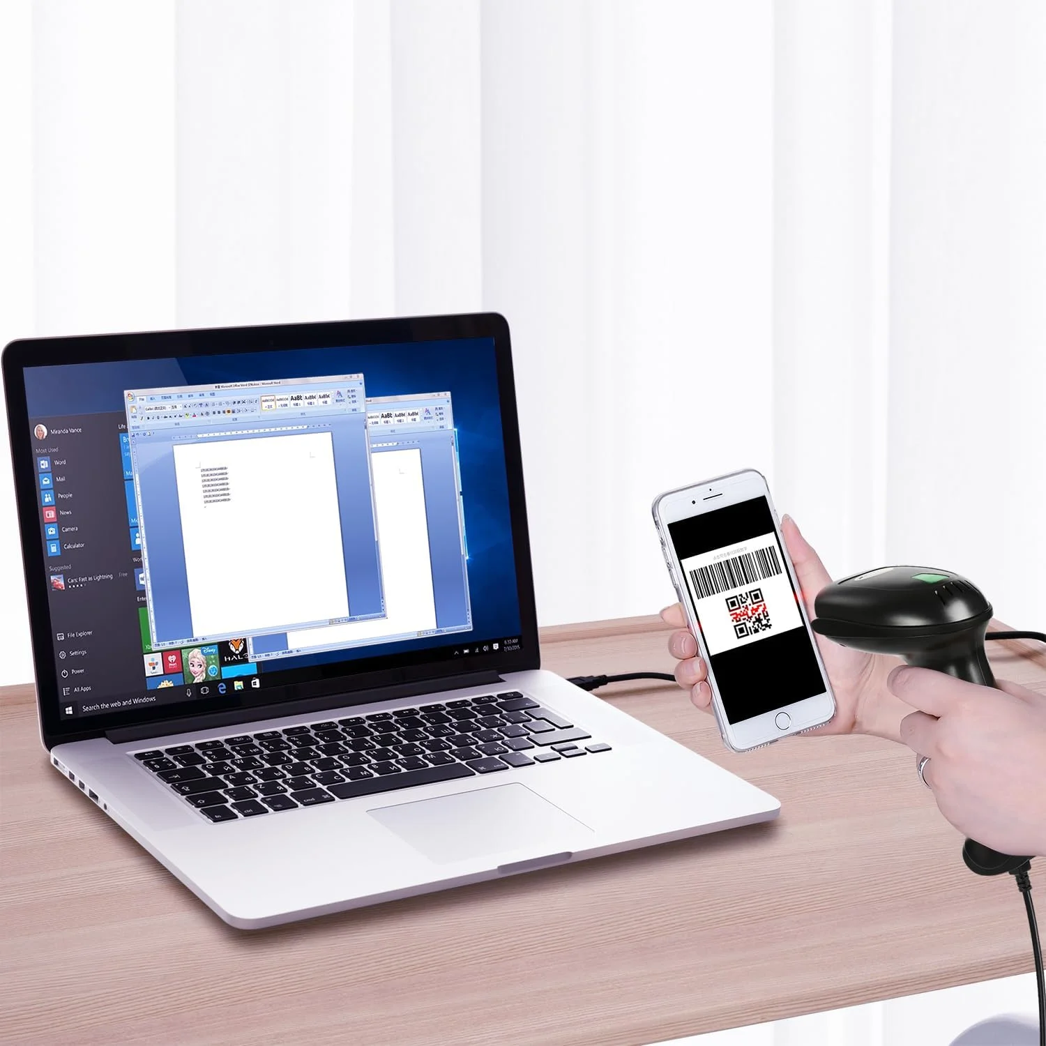 اسکنر بارکدخوان دو بعدی USB دستی WoneNice برای پرداخت موبایلی، فروشگاه رفاه، سوپرمارکت، انبار، مشکی اسکنر بارکدخوان دو بعدی USB دستی WoneNice برای پرداخت موبایلی، فروشگاه رفاه، سوپرمارکت، انبار، مشکی