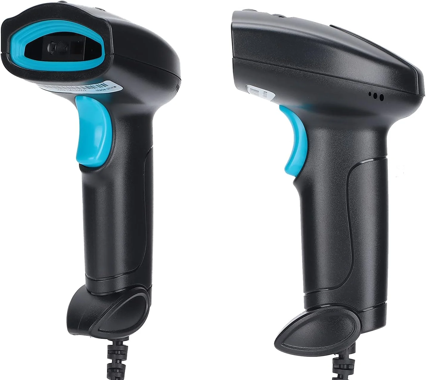 اسکنر بارکد دستی lvifloae با قابلیت خواندن 360 درجه ای کد QR، اسکنر بارکد خوان USB (آبی مشکی)