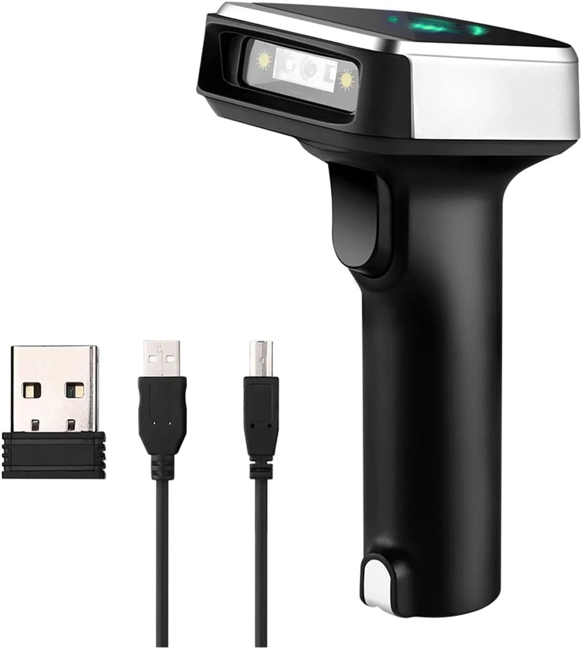 اسکنر بارکد GHQERTY USB سیمی 1D اسکنر بارکد 2.4G بی سیم قابل حمل دستی CCD بارکد خوان (اسکنر بارکد 2D)