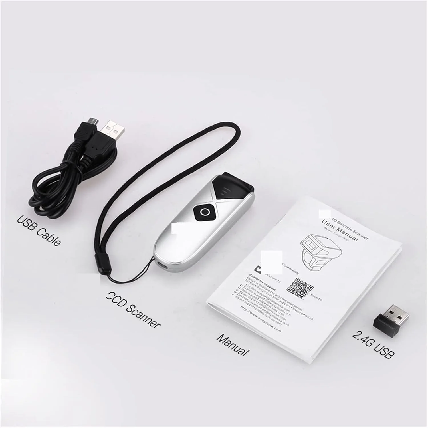 اسکنر بارکد CCD مدل LZFuiop، اسکنر بارکد مینی بی سیم، بارکد خوان USB سیمی/2.4G/بلوتوث اسکن تصویر 1D اسکنر بارکد CCD مدل LZFuiop، اسکنر بارکد مینی بی سیم، بارکد خوان USB سیمی/2.4G/بلوتوث اسکن تصویر 1D