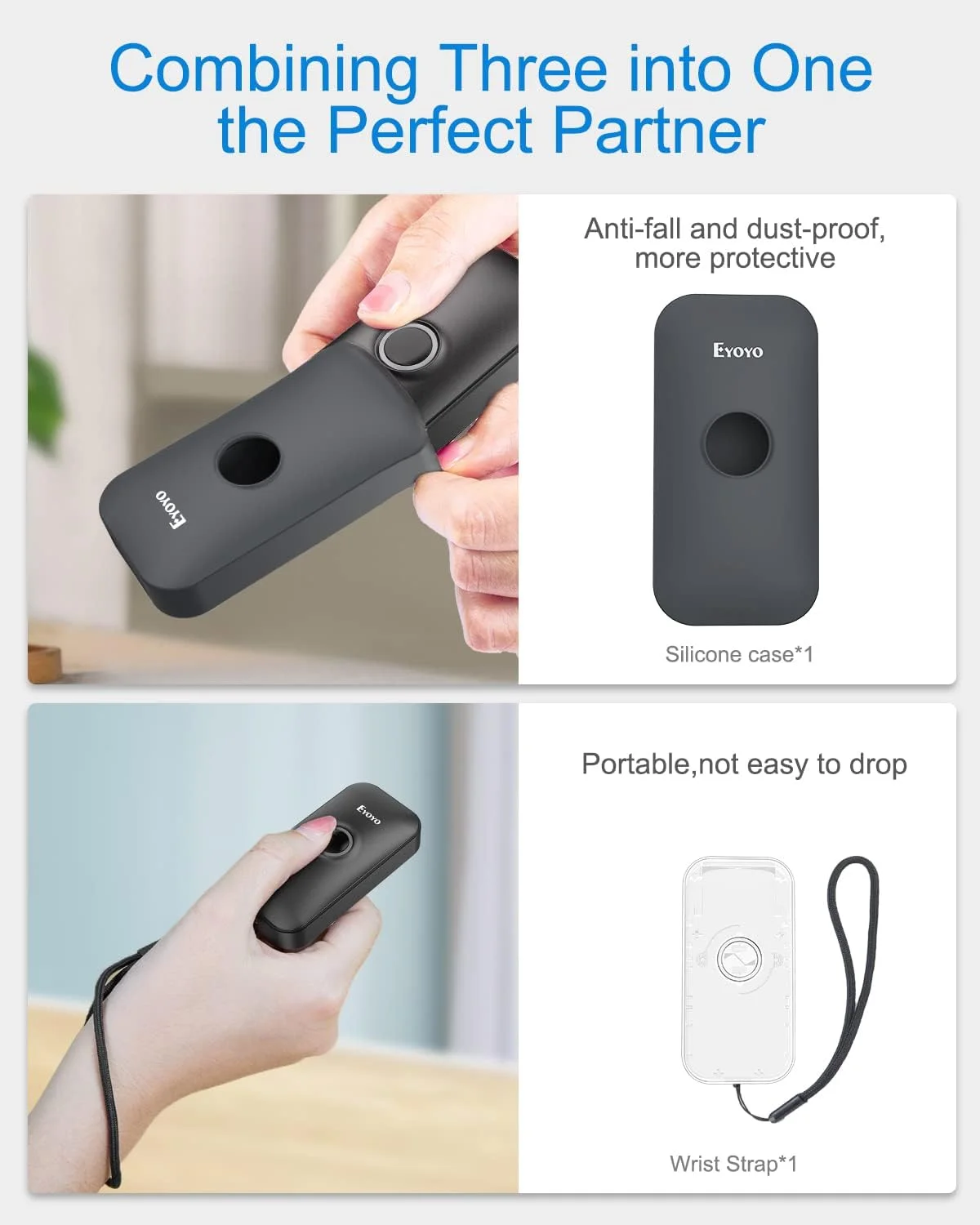 اسکنر بارکد بلوتوثی مینی 1D ایویو با کیف، اسکنر بارکد 3 در 1 بلوتوث و USB سیمی و 2.4G بی سیم قابل حمل، سازگار با ویندوز، اندروید، iOS، تبلت ها یا کامپیوترها (مشکی) اسکنر بارکد بلوتوثی مینی 1D ایویو با کیف، اسکنر بارکد 3 در 1 بلوتوث و USB سیمی و 2.4G بی سیم قابل حمل، سازگار با ویندوز، اندروید، iOS، تبلت ها یا کامپیوترها (مشکی)