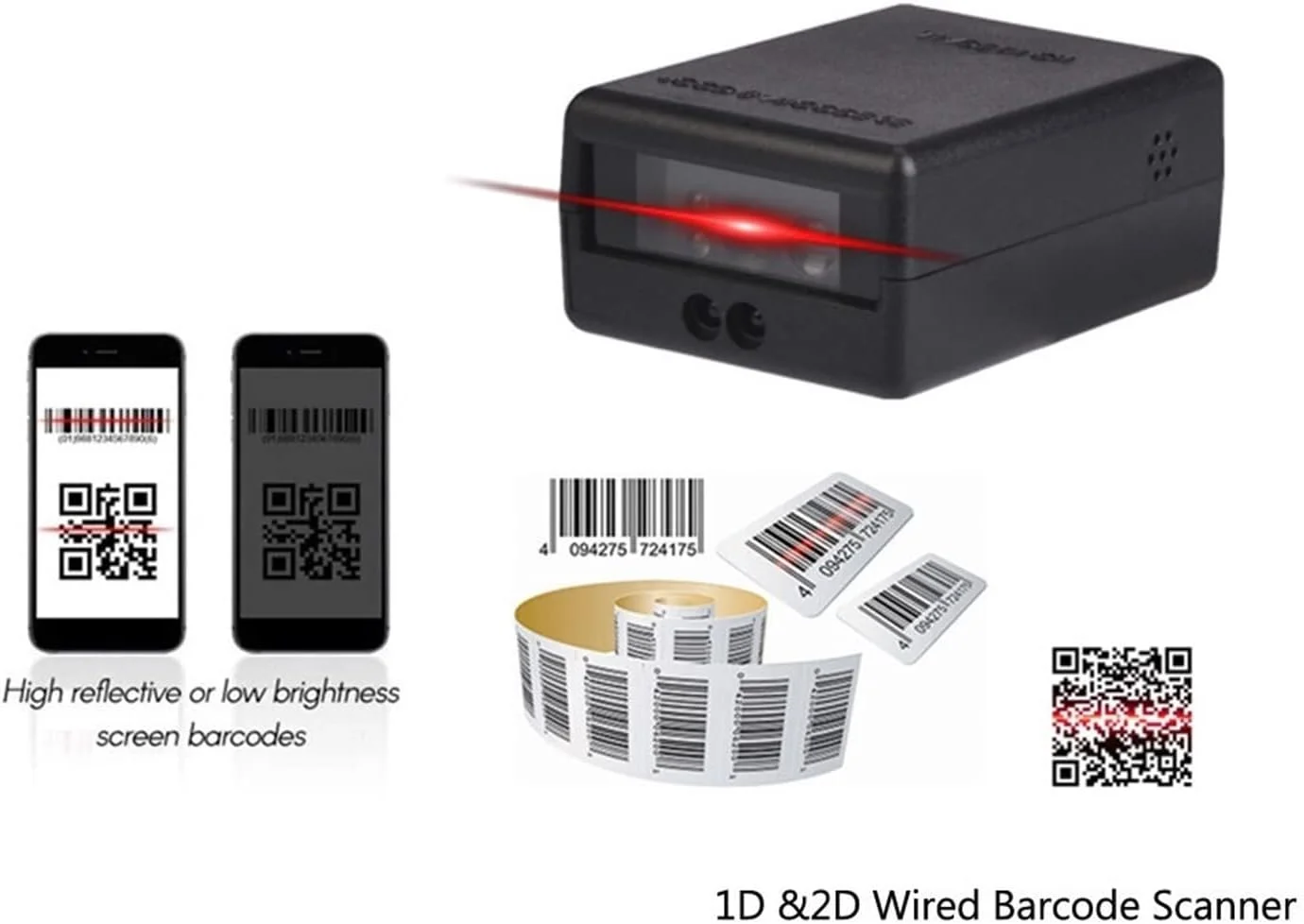 ماژول بارکد خوان GZDcjsc، موتور اسکنر بارکد سیمی تعبیه شده 1D 2D QR با رابط RS232 USB برای انبار و فروشگاه (1D RS232) - تصویر 2 ماژول بارکد خوان GZDcjsc، موتور اسکنر بارکد سیمی تعبیه شده 1D 2D QR با رابط RS232 USB برای انبار و فروشگاه (1D RS232) - تصویر 2