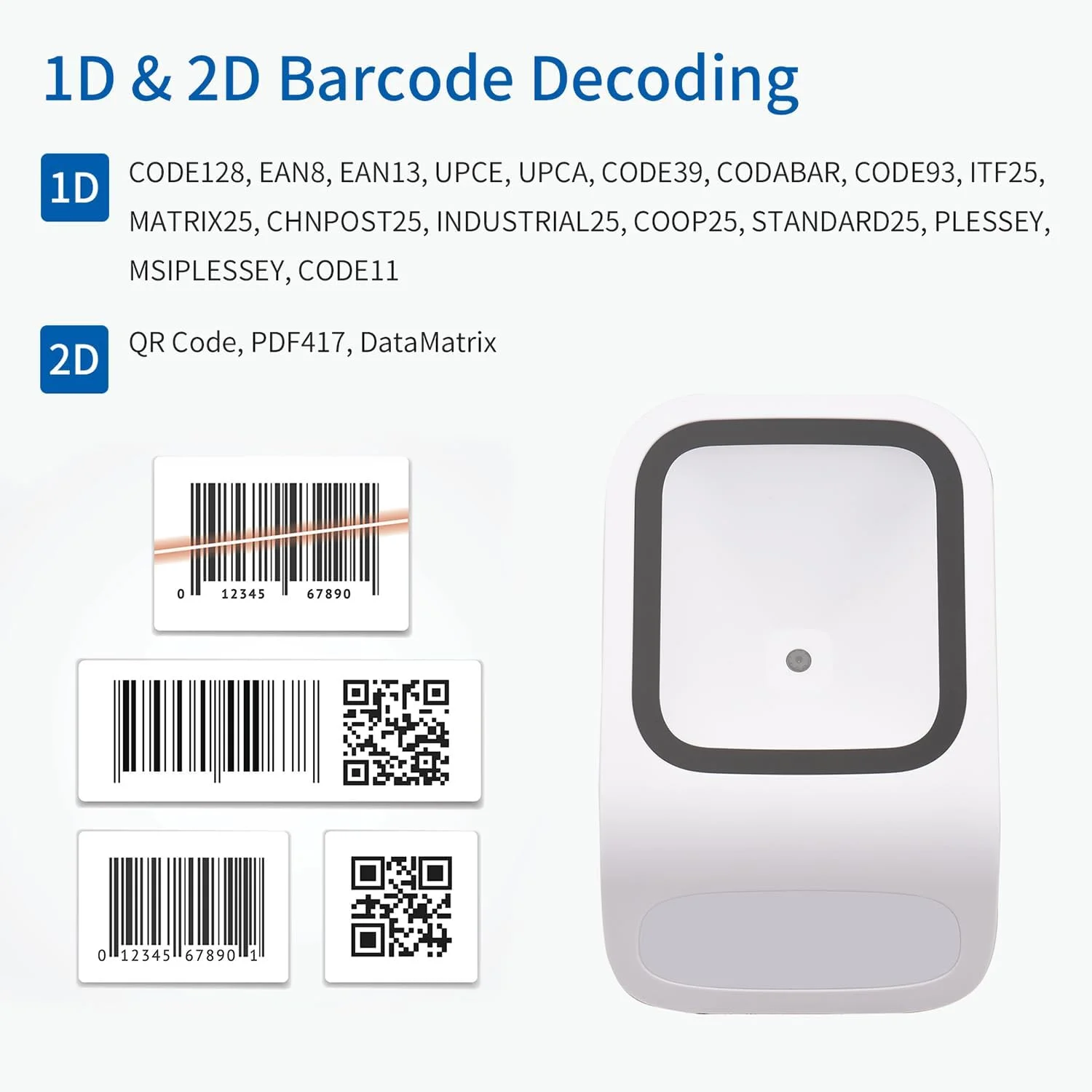 اسکنر بارکد رومیزی لابیموس 1D 2D QR پلتفرم Hands- USB سیمی بارکد خوان Plug&Play سازگار با سیستم عامل ویندوز اندروید، پنجره اسکن بزرگ برای سوپرمارکت، کتابخانه، فروشگاه خرده فروشی اسکنر بارکد رومیزی لابیموس 1D 2D QR پلتفرم Hands- USB سیمی بارکد خوان Plug&Play سازگار با سیستم عامل ویندوز اندروید، پنجره اسکن بزرگ برای سوپرمارکت، کتابخانه، فروشگاه خرده فروشی