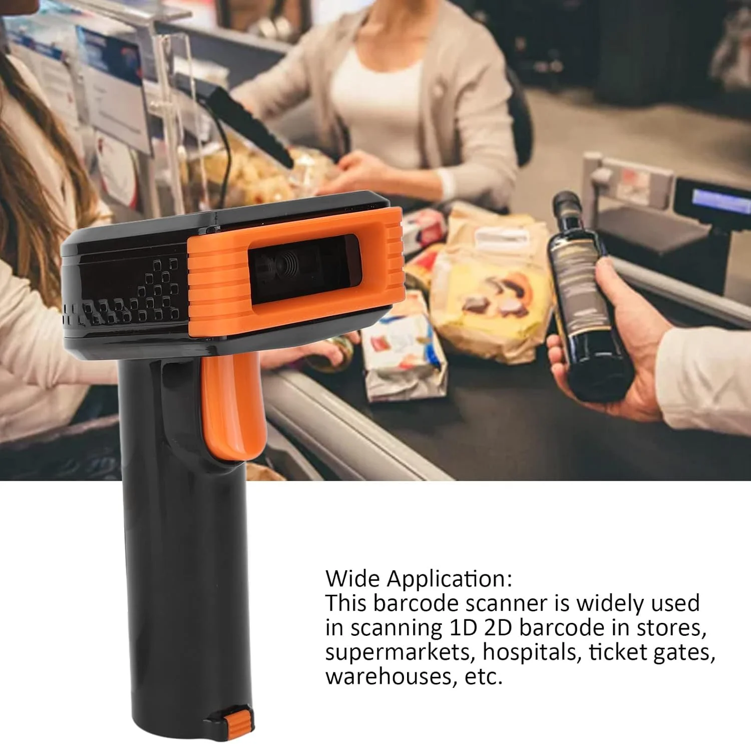 اسکنر بارکد سیمی VELATEMOR، بارکد خوان USB قابل حمل پشتیبانی از 1D 2D، QR خوان با پورت USB و طراحی ارگونومیک، اسکنر دستی برای فروشگاه اسکنر بارکد سیمی VELATEMOR، بارکد خوان USB قابل حمل پشتیبانی از 1D 2D، QR خوان با پورت USB و طراحی ارگونومیک، اسکنر دستی برای فروشگاه