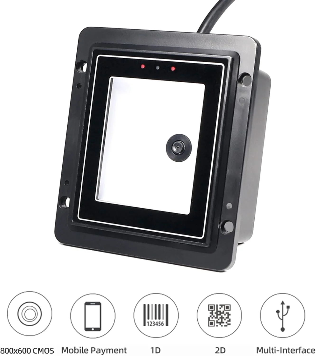 ماژول اسکنر بارکد 1D 2D تعبیه شده، ماژول خواننده بارکد QR با اتصال پورت سریال RS232، اسکن خودکار برای دستگاه گیت، بررسی بلیط، پرداخت موبایلی ماژول اسکنر بارکد 1D 2D تعبیه شده، ماژول خواننده بارکد QR با اتصال پورت سریال RS232، اسکن خودکار برای دستگاه گیت، بررسی بلیط، پرداخت موبایلی
