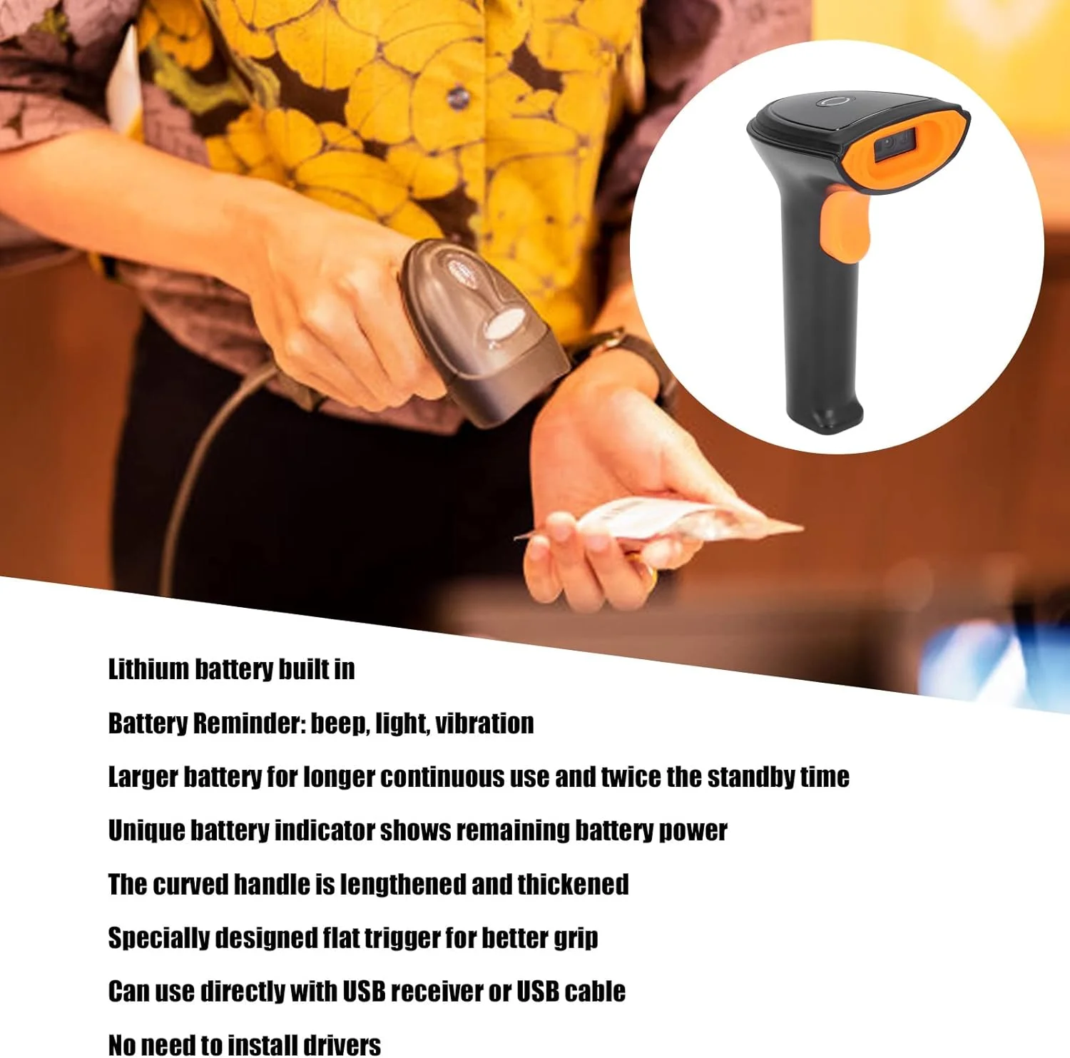 بارکد اسکنر USB سیمی دو بعدی دستی، کابل خوان بارکد، بارکد خوان تصویری، اتصال و پخش با باتری داخلی برای سیستم POS سوپرمارکت بارکد اسکنر USB سیمی دو بعدی دستی، کابل خوان بارکد، بارکد خوان تصویری، اتصال و پخش با باتری داخلی برای سیستم POS سوپرمارکت