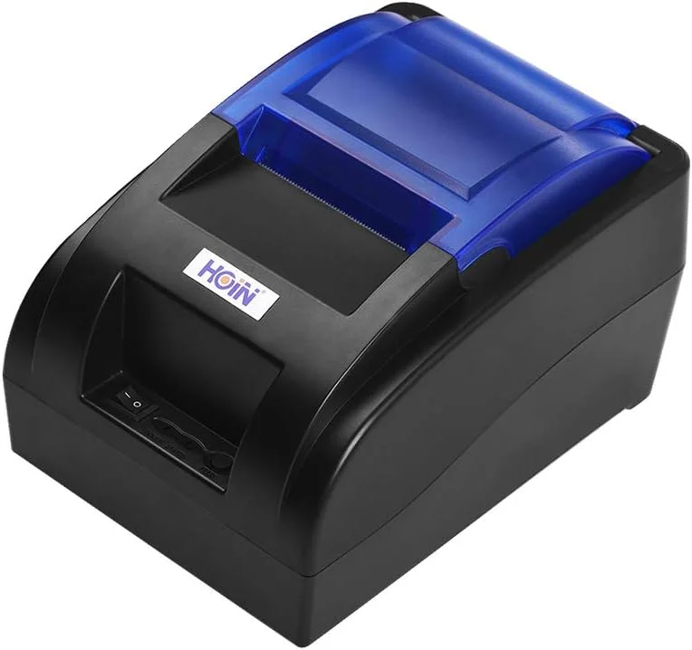 پرینتر حرارتی رسید قابل حمل USB Fawoonu 58mm، چاپگر فیش و قبض سیمی، پشتیبانی از کشوی پول، سازگار با ESC/POS برای سیستم های ویندوز/لینوکس/اندروید برای کسب و کار فروشگاهی سوپرمارکت