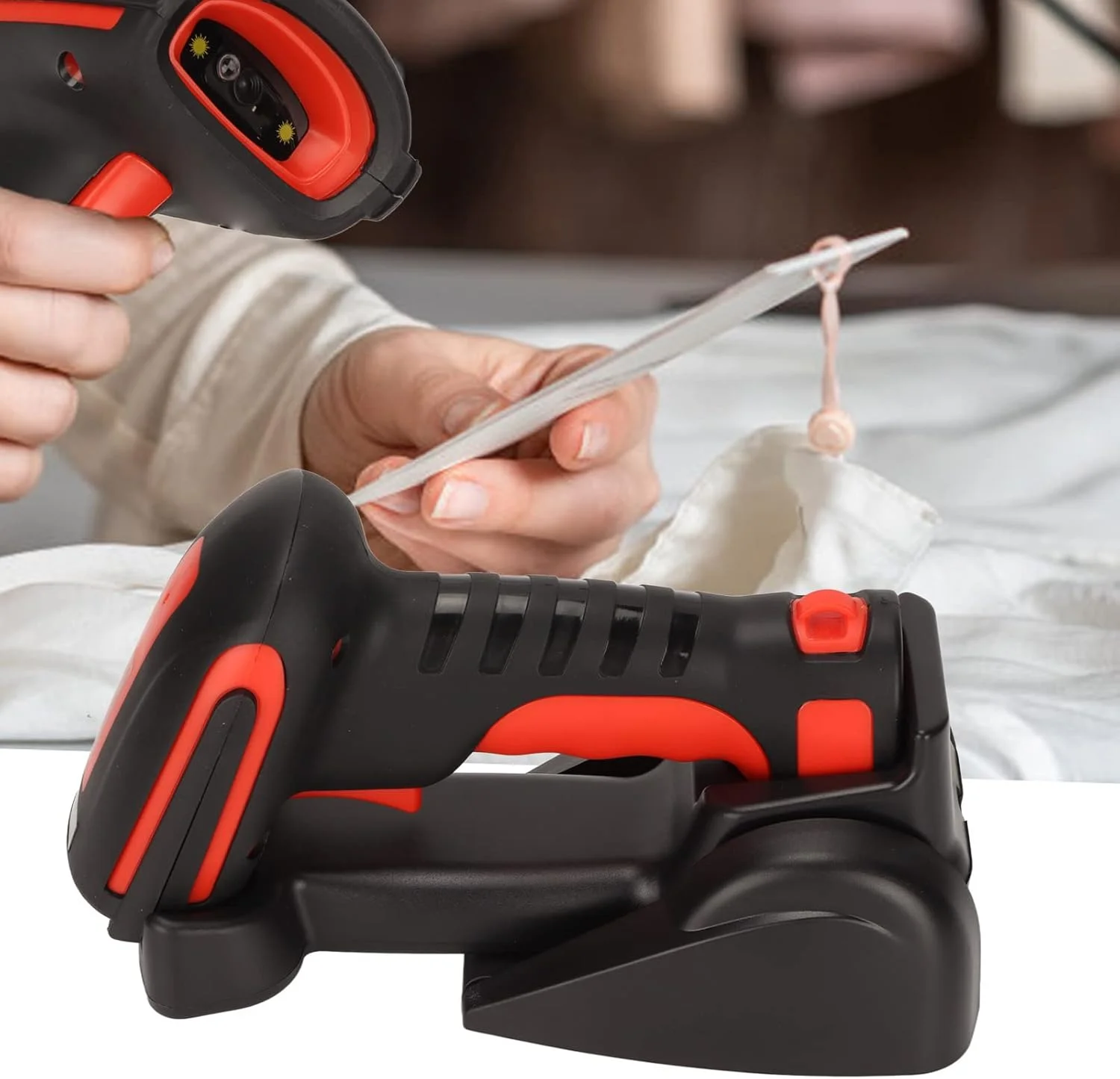 اسکنر بارکد بی سیم Gearwell، اسکنر QR کد اتوماتیک بی سیم قابل حمل 2.4 گیگاهرتز، اتصال سیمی بی سیم، زنگ هشدار لرزشی، اسکنر بارکد 1D 2D قابل حمل اسکنر بارکد بی سیم Gearwell، اسکنر QR کد اتوماتیک بی سیم قابل حمل 2.4 گیگاهرتز، اتصال سیمی بی سیم، زنگ هشدار لرزشی، اسکنر بارکد 1D 2D قابل حمل