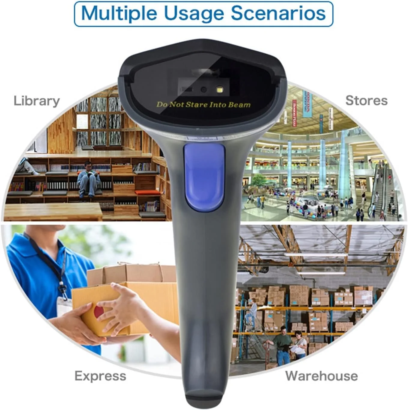 بارکد اسکنر سیمی بارکد خوان 2D 1D برای پرداخت موبایلی صفحه نمایش کامپیوتر COMS برای POS PC سوپرمارکت کتابفروشی مرکز خرید Zeenyi