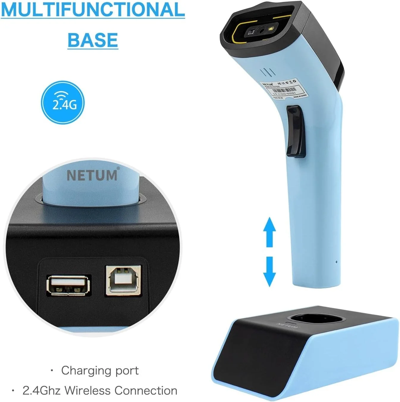 اسکنر بارکد GZDtdsd 2D اسکنر بارکد خوان بی سیم اتوماتیک QR اسکن دقیق PDF417 برای سیستم POS فروشگاهی (Ds7500-2d-wireless) اسکنر بارکد GZDtdsd 2D اسکنر بارکد خوان بی سیم اتوماتیک QR اسکن دقیق PDF417 برای سیستم POS فروشگاهی (Ds7500-2d-wireless)