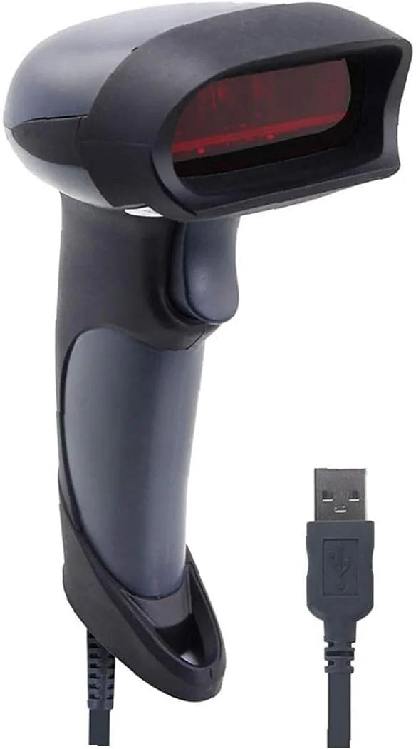 اسکنر بارکد M1 USB سیمی 1D، اسکنر بارکد دستی قابل حمل برای سیستم POS سوپرمارکت، ابزار دستی کاربردی