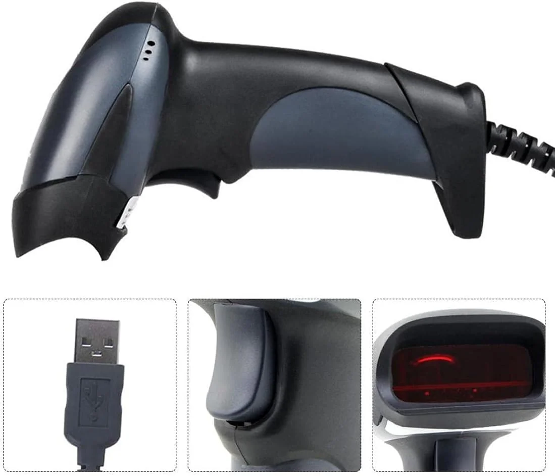 اسکنر بارکد M1 USB سیمی 1D، اسکنر بارکد دستی قابل حمل برای سیستم POS سوپرمارکت، ابزار دستی کاربردی اسکنر بارکد M1 USB سیمی 1D، اسکنر بارکد دستی قابل حمل برای سیستم POS سوپرمارکت، ابزار دستی کاربردی