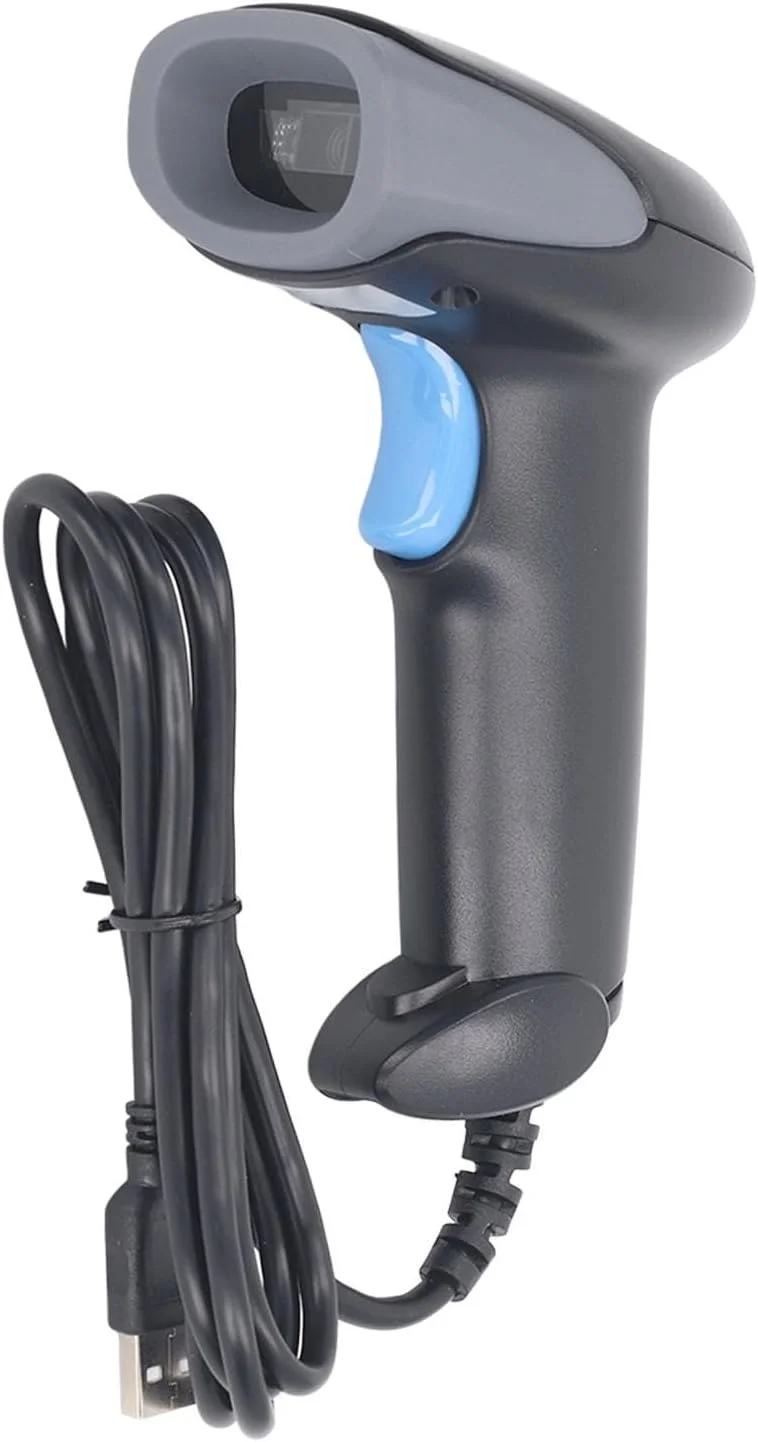 اسکنر بارکد USB برو لئو، اسکنر بارکد QR 2D 1D سیمی دستی، بارکد خوان اتوماتیک برای سیستم POS، فروشگاه، سوپرمارکت، انبار، پشتیبانی از ویندوز، سیستم عامل X و لینوکس