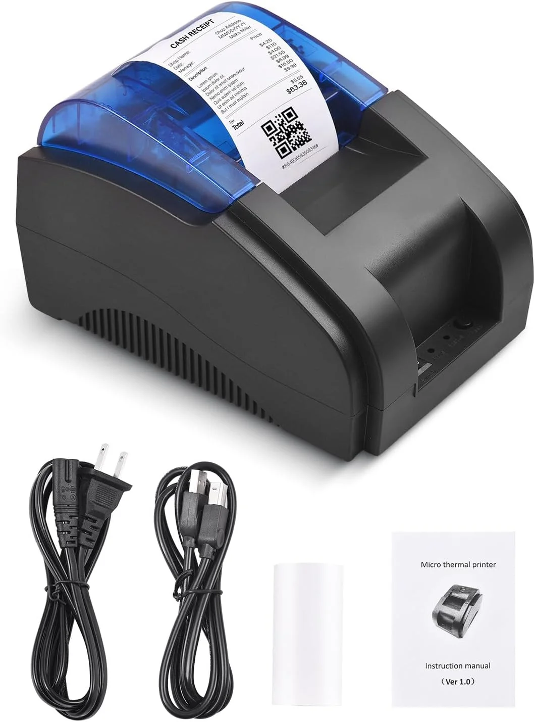 چاپگر رسید رومیزی 58 میلیمتری Irovami USB+BT 203DPI چاپ حرارتی مستقیم سازگار با سیستمهای Windows/Linux/Mac/Android/iOS چاپ با سرعت بالا پشتیبانی از دستور ESC/POS برای رستورانها خردهفروشی چاپگر رسید رومیزی 58 میلیمتری Irovami USB+BT 203DPI چاپ حرارتی مستقیم سازگار با سیستمهای Windows/Linux/Mac/Android/iOS چاپ با سرعت بالا پشتیبانی از دستور ESC/POS برای رستورانها خردهفروشی