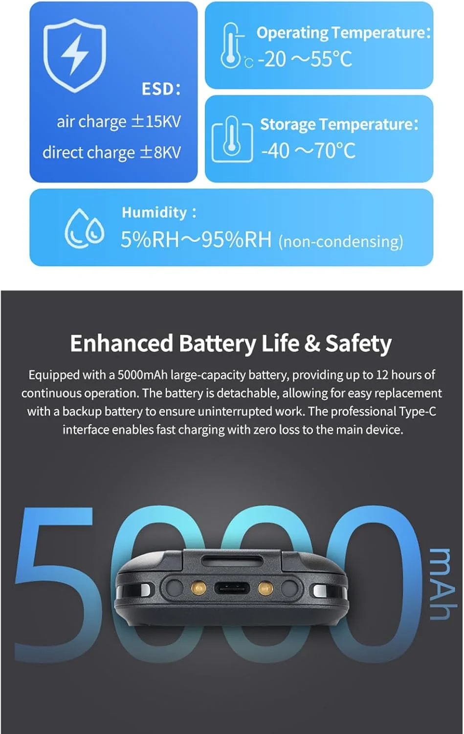 اسکنر بارکد Luocute، 2.3 گیگاهرتز 156 مگابیت بر ثانیه، صفحه نمایش لمسی 4 اینچی، 12 ساعت کار، باتری 5000 میلی آمپر ساعتی 1D 2D QR 2.4G 5GWIFI کامپیوتر موبایل PDA دستی، برای لجستیک انبار اسکنر بارکد Luocute، 2.3 گیگاهرتز 156 مگابیت بر ثانیه، صفحه نمایش لمسی 4 اینچی، 12 ساعت کار، باتری 5000 میلی آمپر ساعتی 1D 2D QR 2.4G 5GWIFI کامپیوتر موبایل PDA دستی، برای لجستیک انبار