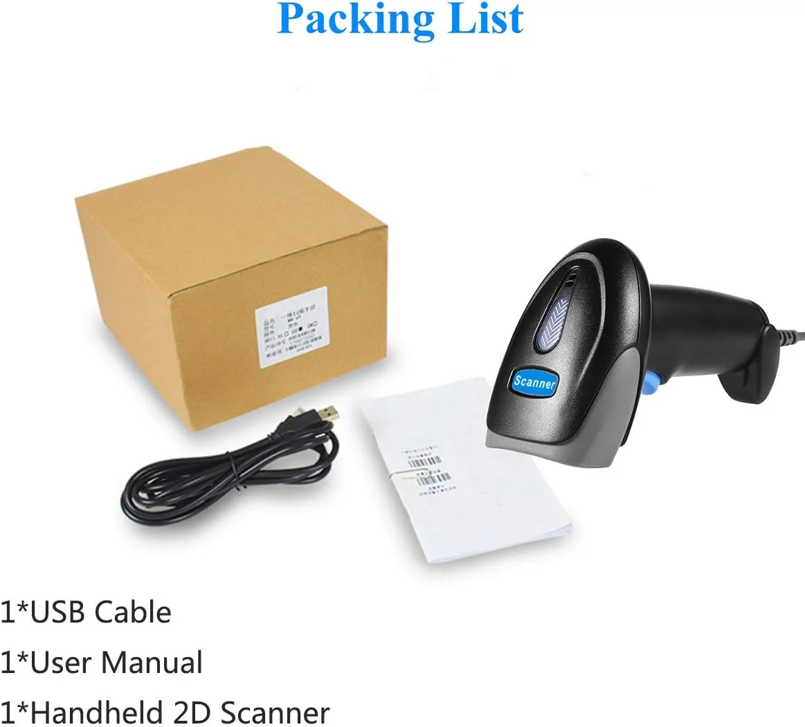 بارکد خوان CCD مدل BQ-101 برای اسکن بارکد صفحه نمایش و پرداخت موبایلی، با کابل USB، قابل استفاده مستقیم در فروشگاه های خرده فروشی، سیستم های POS ویندوز و اندروید