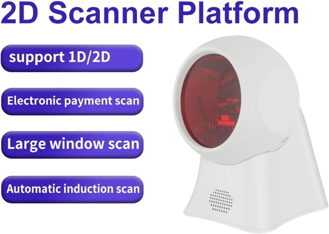 اسکنر بارکد TTGLRT، اسکنر بارکد تعبیه شده، پلتفرم اسکنر بی سیم، پلتفرم اسکنر بارکد همه جهته سوپرمارکت SH-7100/7120 (Sh-7120-سفید-usb)