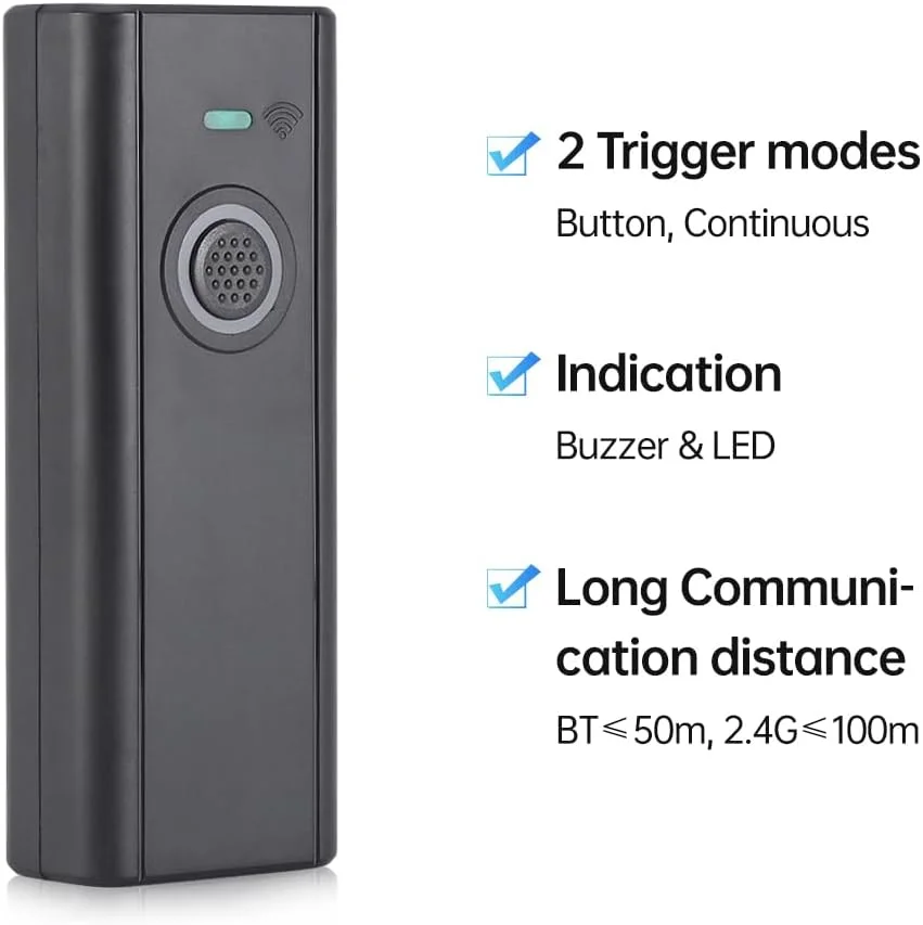 اسکنر بارکد بی‌سیم 1D/2D با اتصال 2.4G/BT/USB، خواننده کدهای صفحه نمایش و کاغذی، Plug&Play، سازگار با ویندوز/لینوکس/مک، ایده‌آل برای فهرست‌برداری کتابخانه