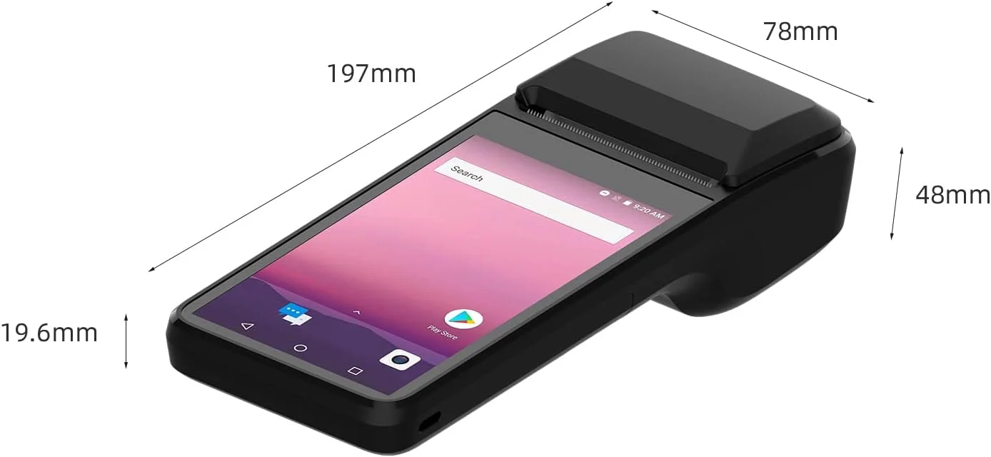 چاپگر رسید POS قابل حمل Fawoonu 4G اندروید 11، اسکنر بارکد 1D/2D، ترمینال PDA با پشتیبانی از بارکد خوان 1D، WiFi، BT با صفحه لمسی 5 اینچی، چاپ حرارتی برچسب با عرض 58 میلی متر برای سوپرمارکت چاپگر رسید POS قابل حمل Fawoonu 4G اندروید 11، اسکنر بارکد 1D/2D، ترمینال PDA با پشتیبانی از بارکد خوان 1D، WiFi، BT با صفحه لمسی 5 اینچی، چاپ حرارتی برچسب با عرض 58 میلی متر برای سوپرمارکت