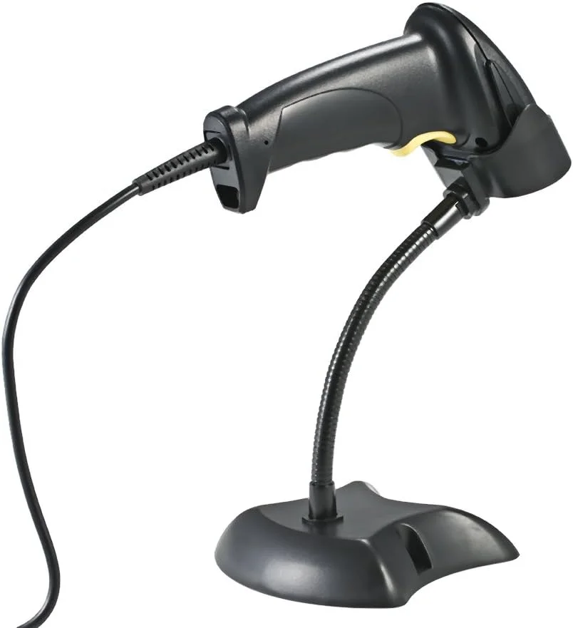 اسکنر بارکد دو طرفه USB سیمی دستی Labymos با پایه قابل تنظیم