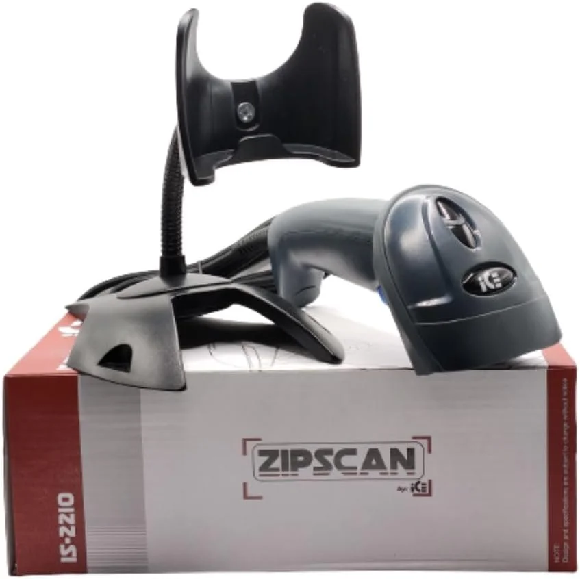 اسکنر بارکد ICE Zipscan مدل IS-2210، رزولوشن بالا، کابل USB، اسکنر بارکد مشکی، اسکنر 1D با پایه اسکنر بارکد ICE Zipscan مدل IS-2210، رزولوشن بالا، کابل USB، اسکنر بارکد مشکی، اسکنر 1D با پایه