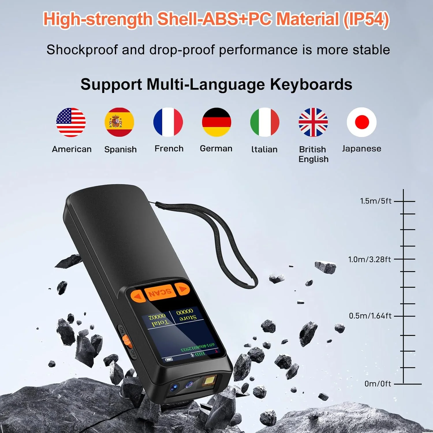 اسکنر بارکد بلوتوثی کوچک KUIIYER، اسکنر بارکد دوبعدی QR 1D بیسیم با صفحه نمایش LCD و صفحه کلید تنظیمات و هوش مصنوعی صوتی، بارکد خوان دستی کوچک قابل حمل برای تلفن هوشمند، کامپیوتر و POS اسکنر بارکد بلوتوثی کوچک KUIIYER، اسکنر بارکد دوبعدی QR 1D بیسیم با صفحه نمایش LCD و صفحه کلید تنظیمات و هوش مصنوعی صوتی، بارکد خوان دستی کوچک قابل حمل برای تلفن هوشمند، کامپیوتر و POS