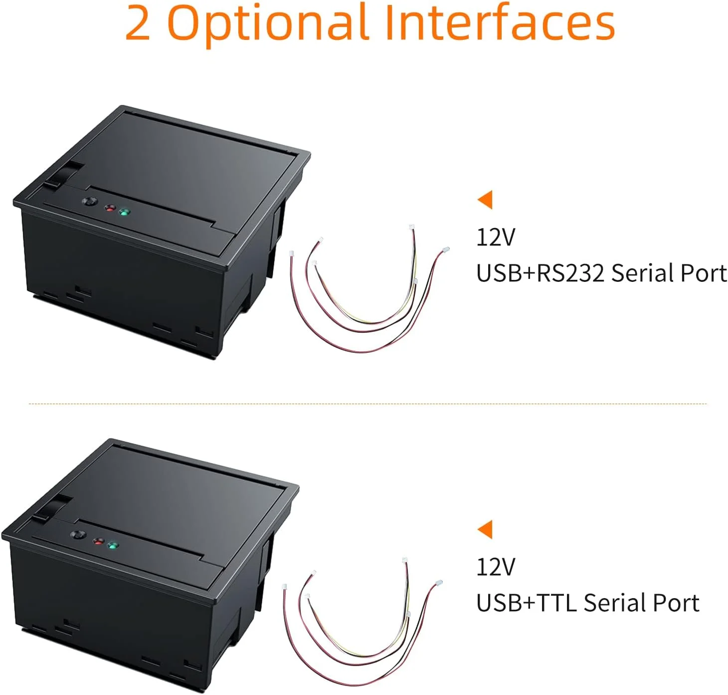 ماژول چاپگر حرارتی رسید 58 میلی‌متری با پورت سریال USB TTL، پشتیبانی از دستورات ESC POS برای دستگاه توزین، صندوق فروشگاهی و پایانه‌های سلف سرویس