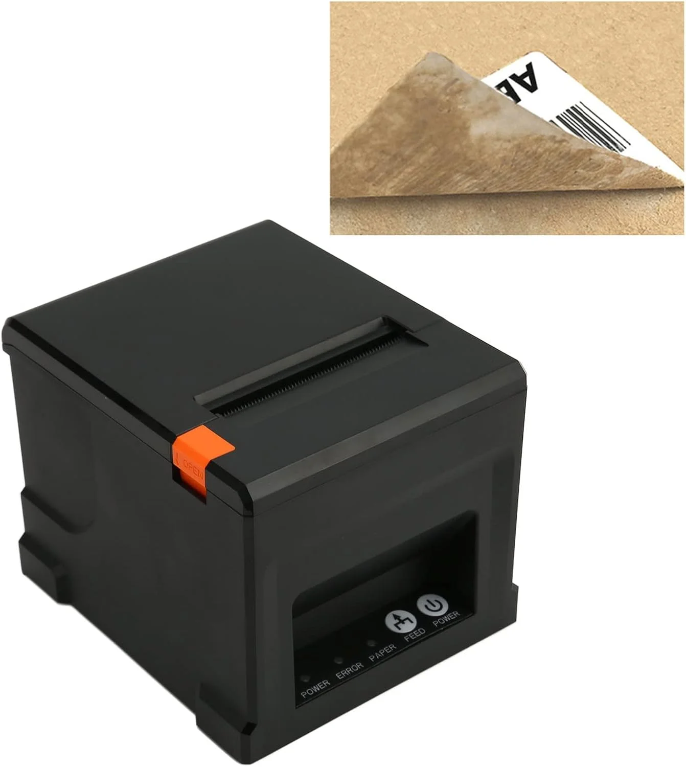 چاپگر حرارتی رسید USB، چاپگر حرارتی رسید قابل حمل، چاپگر حرارتی 80 میلی متری پورت USB 300 میلی متر بر ثانیه برای سیستم های POS تجاری برای ویندوز