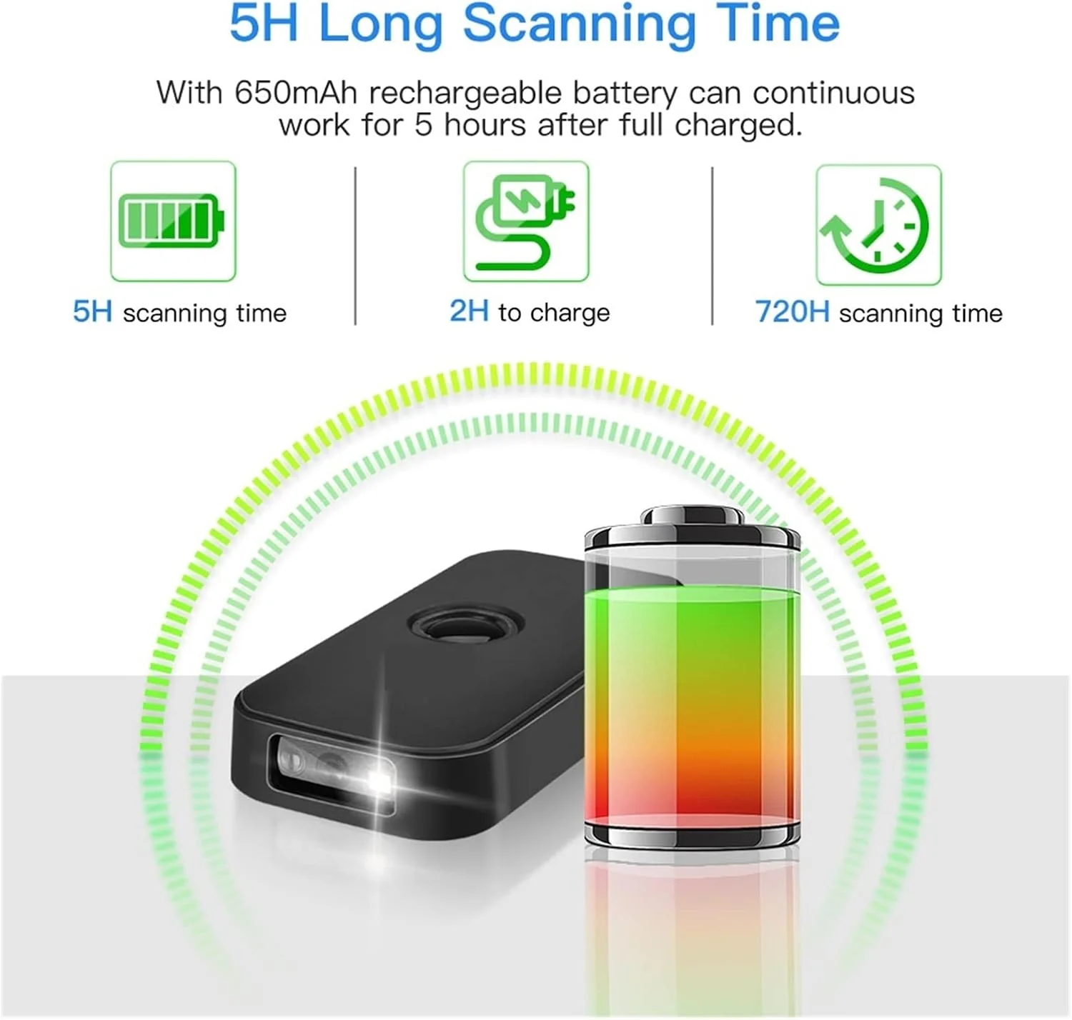 اسکنر بارکد دستی RTYUTT مینی 1D/2D QR، اسکنر بارکد 2.4G بیسیم و بلوتوث، بارکد خوان قابل حمل 1D QR اسکنر تصویری اسکنر بارکد دستی RTYUTT مینی 1D/2D QR، اسکنر بارکد 2.4G بیسیم و بلوتوث، بارکد خوان قابل حمل 1D QR اسکنر تصویری