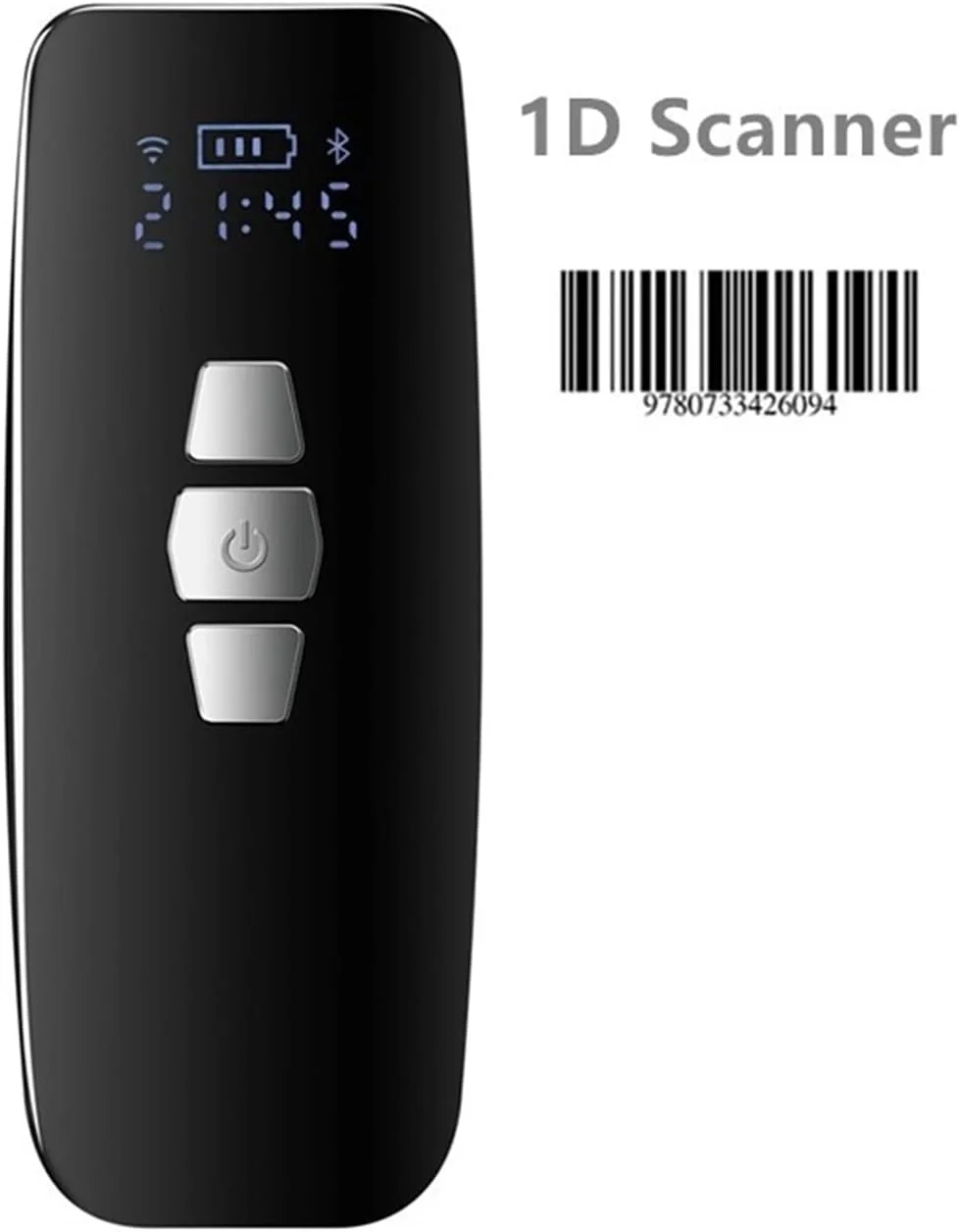 اسکنر بارکد GZDcjsc اسکنر بارکد بلوتوث+2.4G بی سیم+USB سیمی بارکد 1D برای تبلت سایز مینی، سبک و قابل حمل.(سایز:1D)