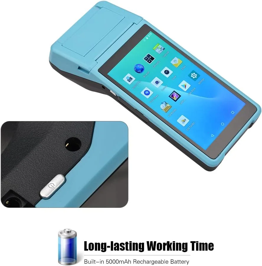 پرینتر PDA دستی همه کاره Irovami، ترمینال POS هوشمند، پرینترهای بی سیم قابل حمل، ترمینال پرداخت هوشمند با قابلیت BT/WiFi/USB OTG/ ارتباطات 3G