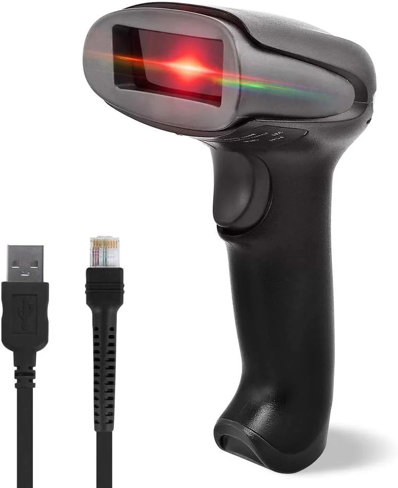 اسکنر بارکد لیزری دستی NETUM مدل YJ-2013، اسکنر بارکد 1D سیمی USB قابل حمل برای سیستم POS سوپرمارکت